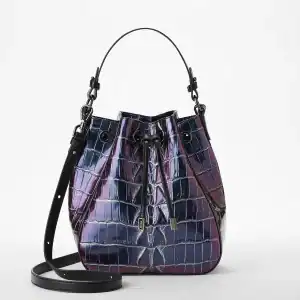 New - Brahmin Melinda Bucket Bag in Purple - Beautiful