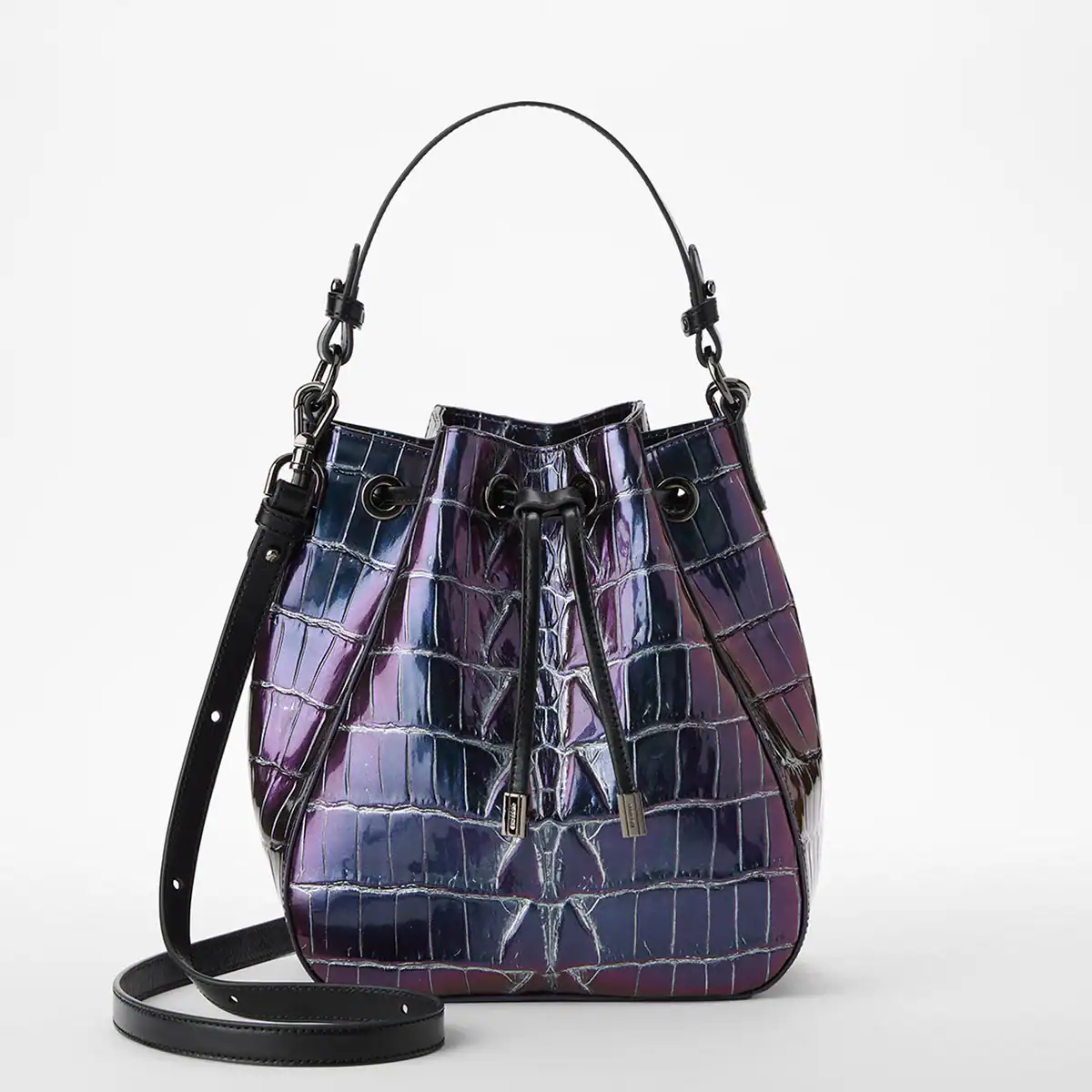 New – Brahmin Melinda Bucket Bag in Purple – Beautiful