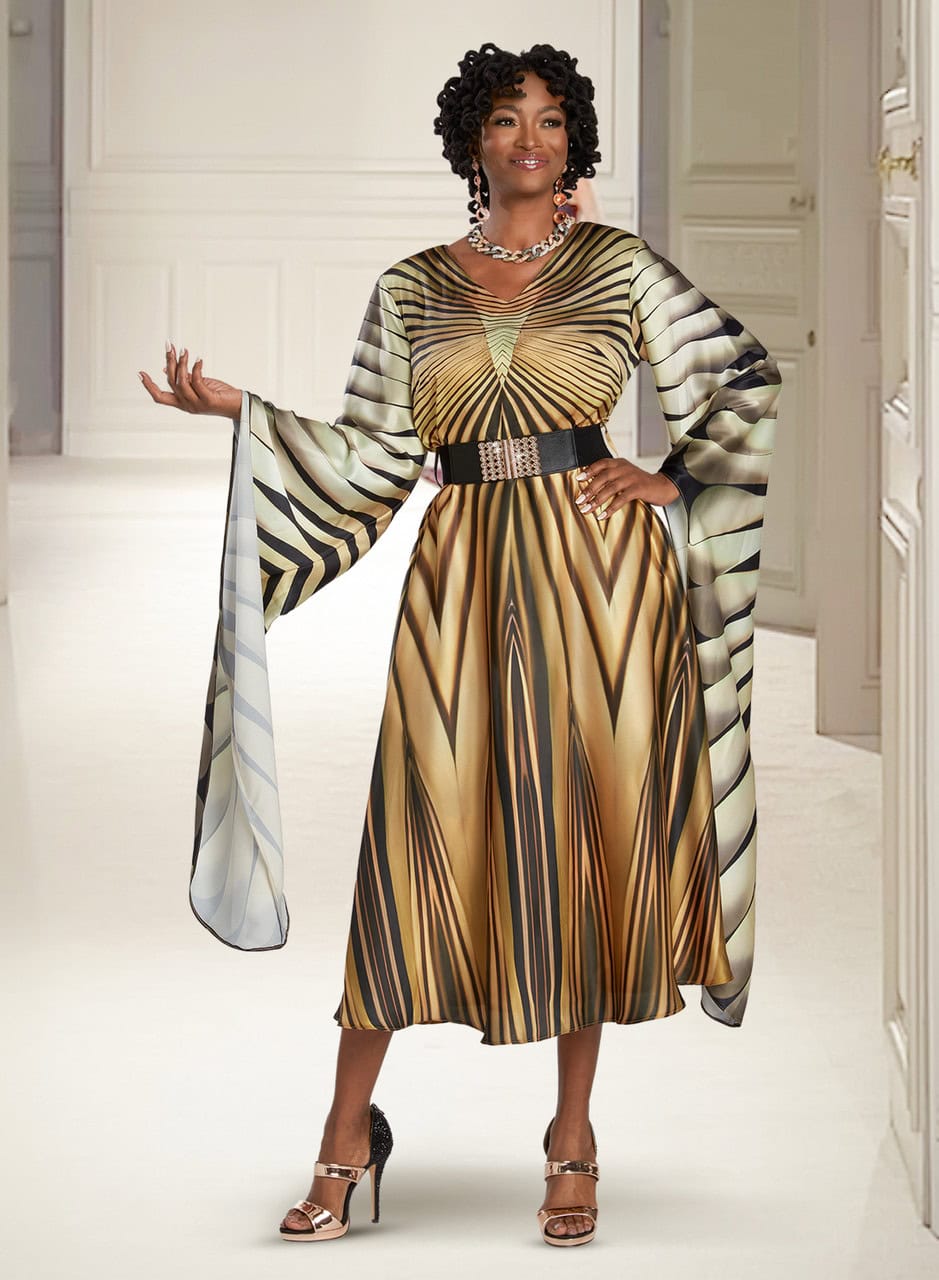 New – Designer Print Flair Sleeve Dress – I love the color!!! Size 24