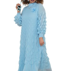 SOLD OUT New - Designer Powder Blue Dress - Pending Sizes (S/M; L/XL; 1X/2X) - Travel Friendly & Wrinkle Free