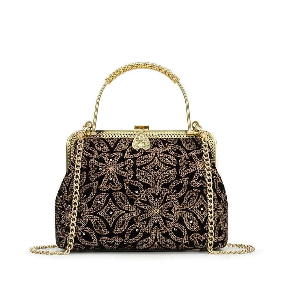 New Patricia Nash Marcaria Gold Clutch