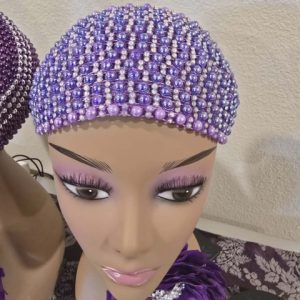 New - Purple Rhinestone Fascinator (Lovely)