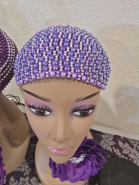 New – Purple Rhinestone Fascinator (Lovely)