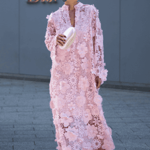 New - Designer Pink Lace Dress (2XL) with cami included