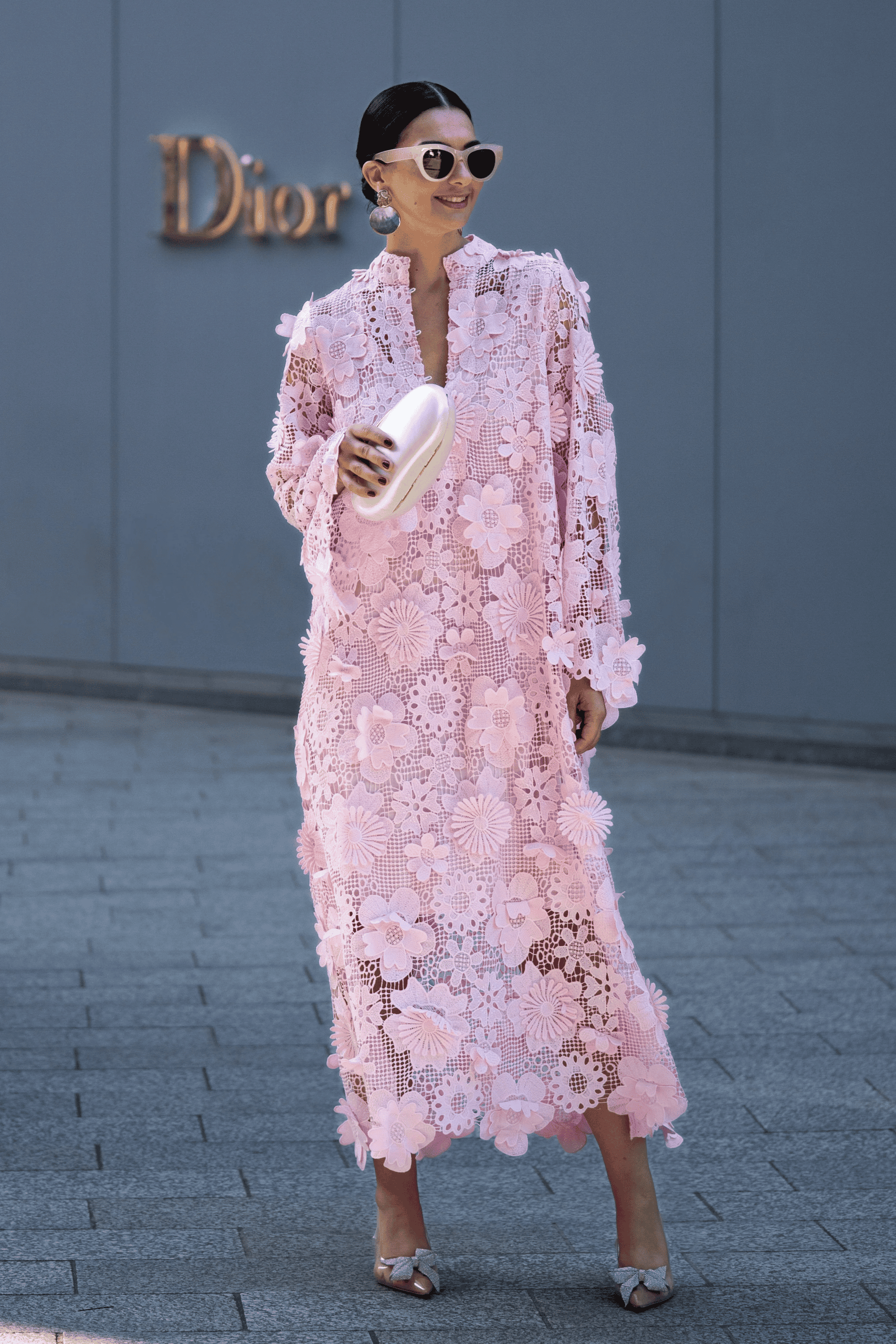 New – Designer Pink Lace Dress (2XL) with cami included
