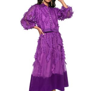 New - Designer 2PC Purple Skirt Set (2 Sizes - L/XL & S/M) Limited Quanities