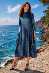 SOLD New - IC Teal Oceanic View Dress - (Can order more - contact us)