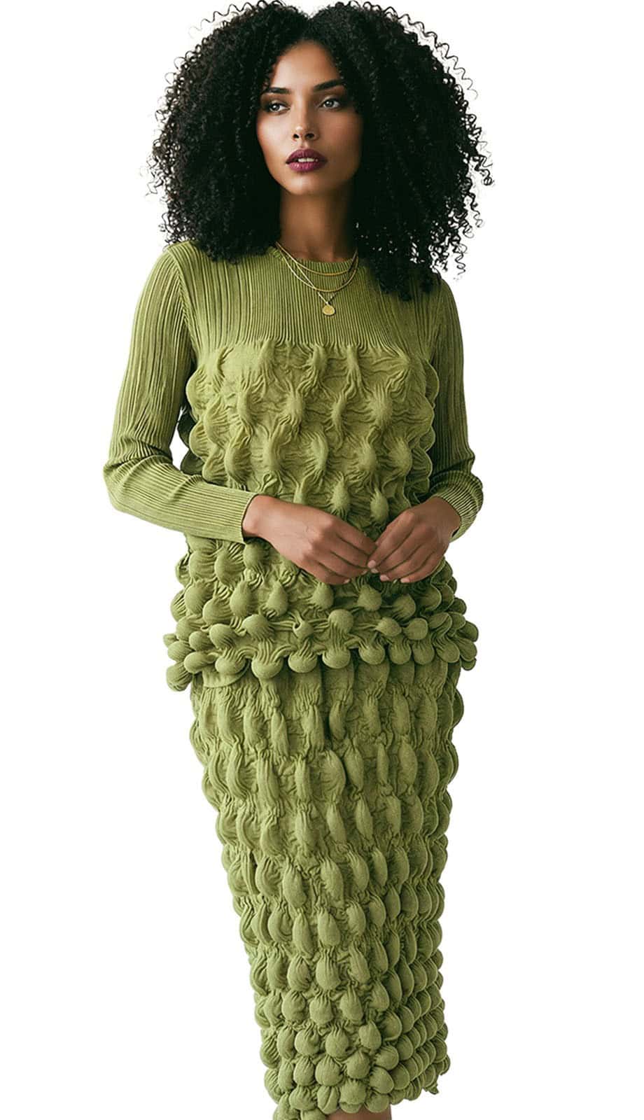 SOLD – New – Luxe Moda Sage Bubble 2pc Set – L/XL