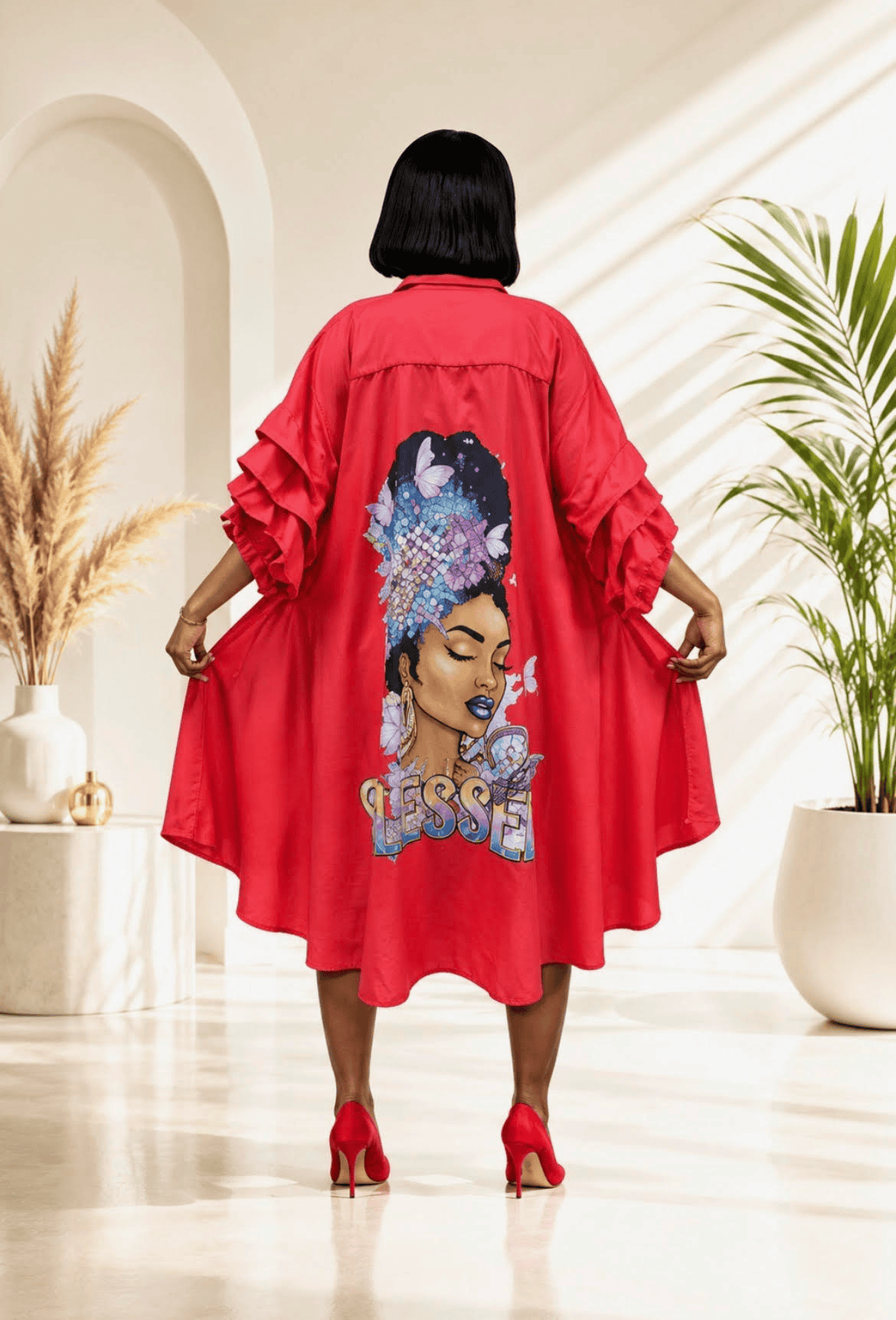 New – High-Low Top or Dress (Red or Black) 1 Each (See Selection below)