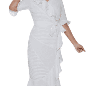 New - Designer White Wrap Dress  - (Sizes 12 and 14) - See Selection below