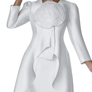 New - Designer White Ruffled 2pc Suit - Very Nice - 2 Sizes - See Selection below