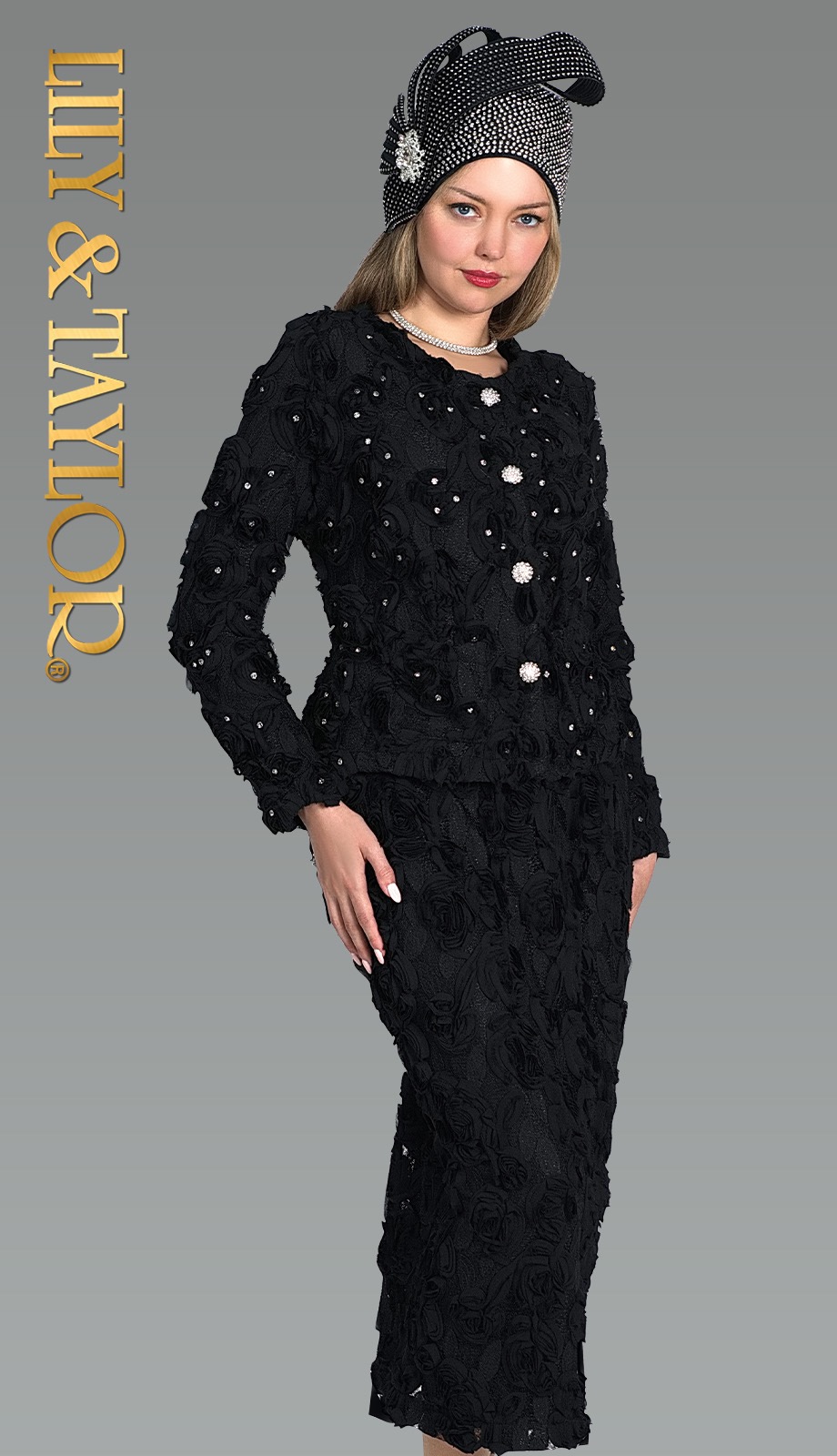 New – Lilly & Taylor Knit Black  – Avail in sizes 16 or 18 (Can order more)