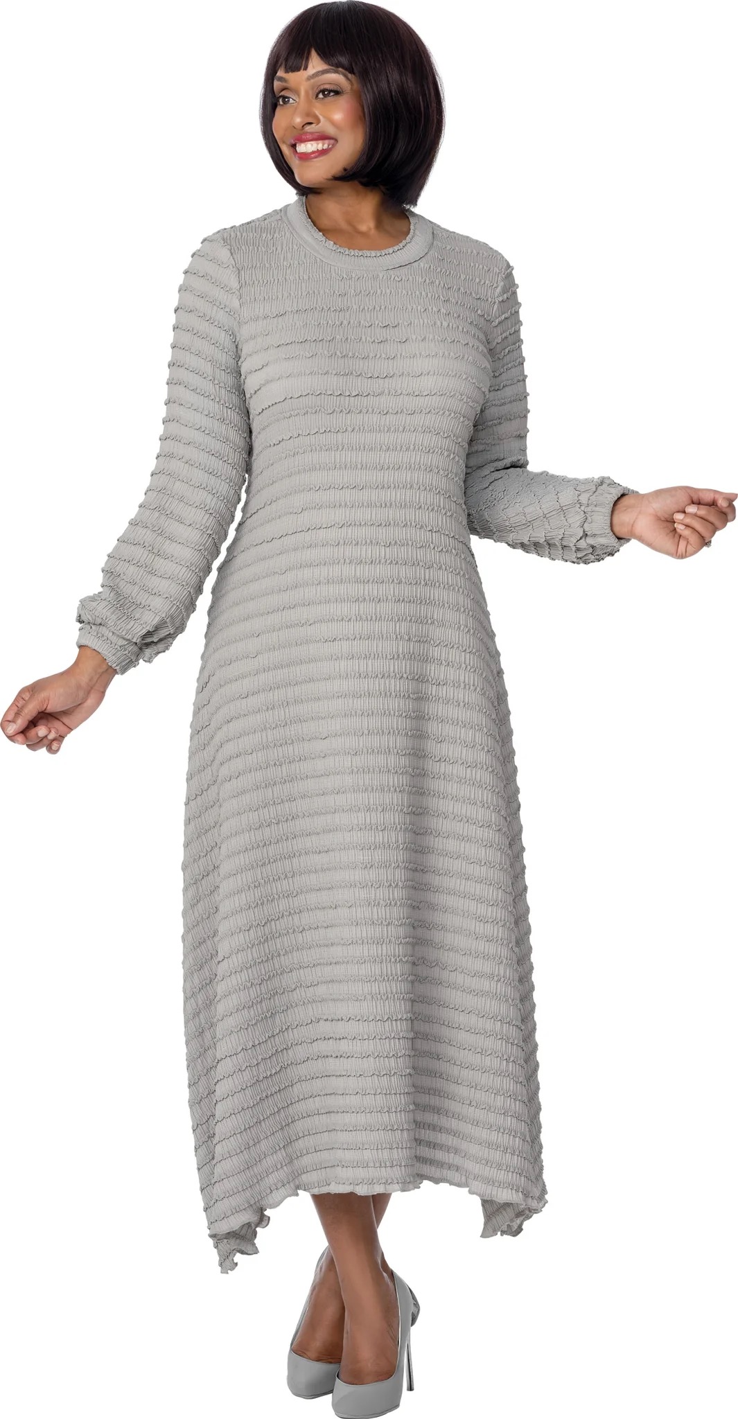 New – Grey Textured Dress (Nice) -Only 1 Size 1X (Runs true to size) – fits an XL -1X
