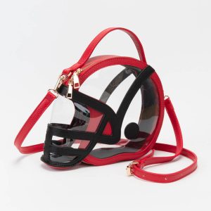 New - Clear Gameday Football Helmet Handbag (2 colors - Red/Black or Blue/White) - 1 Each